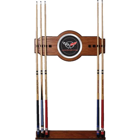 Trademark Global Corvette C5 2 piece Wood and Mirror Wall Cue Rack