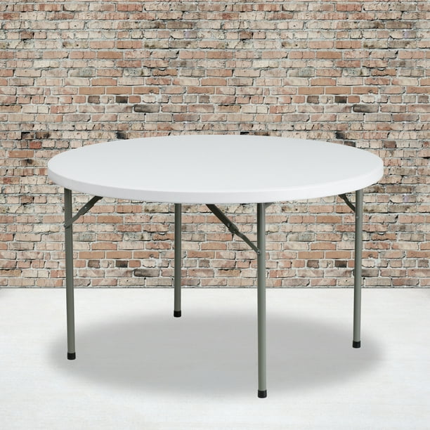Flash Furniture 4 Foot Round Granite, Round Fold Away Dining Table
