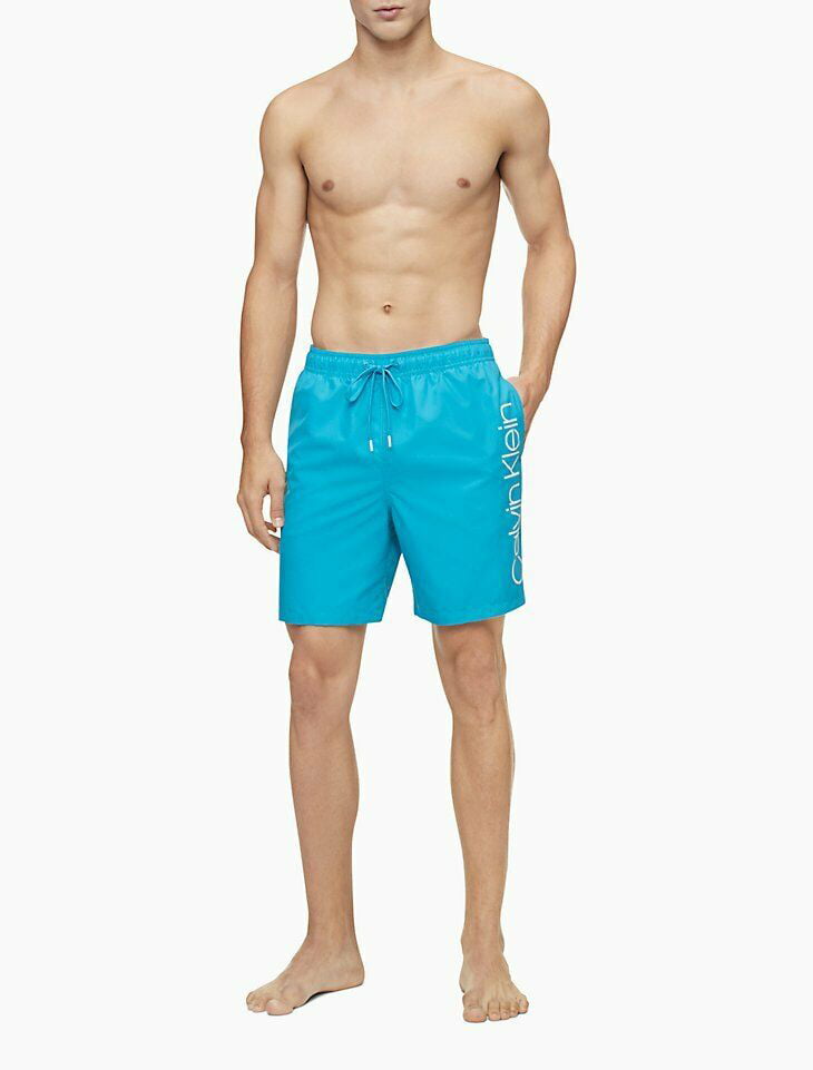 Calvin Klein Synthetic Logo Shell Swim Shorts in Blue for Men Mens Clothing Beachwear 