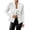 White, variant on Women's Textured Single Breasted Blazer, Embossed Pattern Work Jacket, Notch Lapel Office Blazer, Stretch Comfort Fit, Business Casual Blazer, Professional Work Wear, Slim Fit Suit Jacket Black