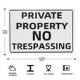 thumbnail image 2 of Metal Sign Private Property No Trespassing Tin Sign Warning Metal Sign Vintage Sign Wall Decor for Home Farm Bar Coffee Shop Club Decoration 8x12 Inch, 2 of 7