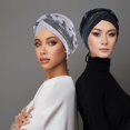 thumbnail image 2 of Phogary 2 Pieces Turbans for Women, Pre-tied Twisted Hat Braid Hair Covers, Beanie Arabic HeadAfrican Head Wraps for Black Women, 2 of 7