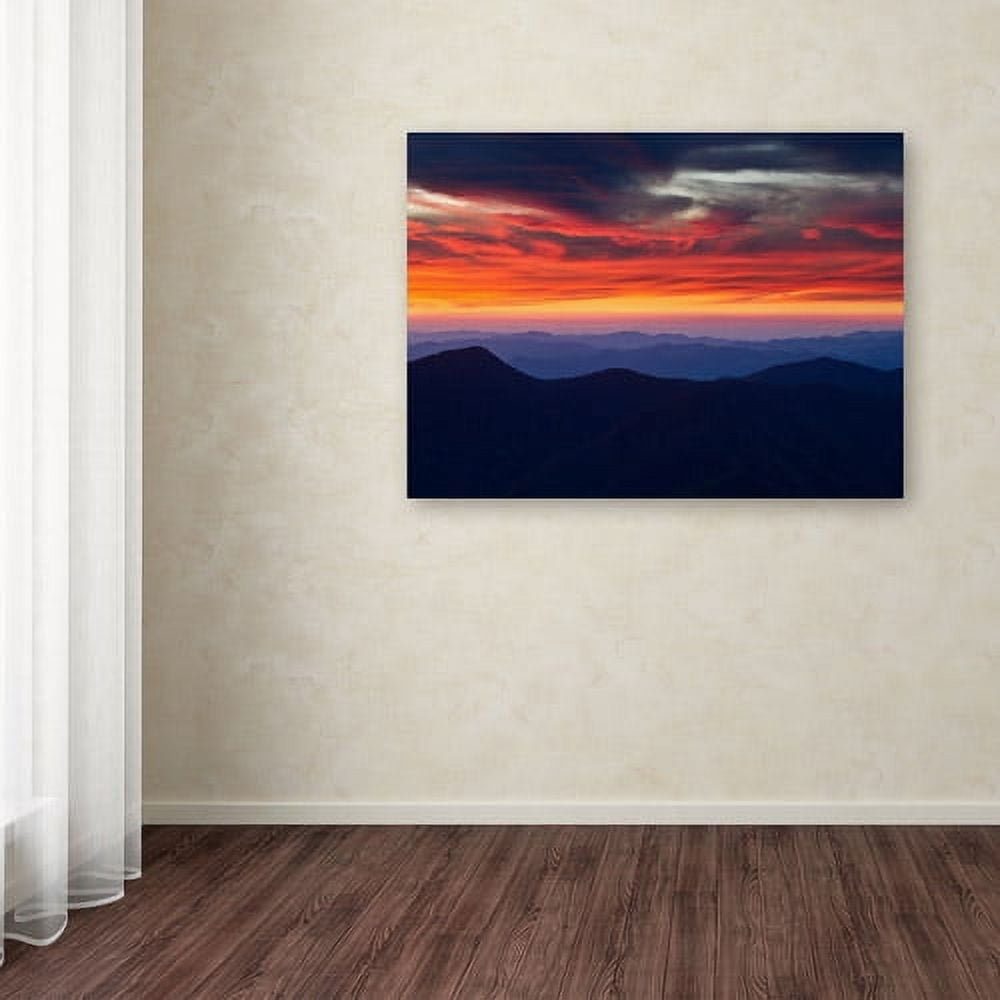 Trademark Fine Art "Mount Mitchell Sunset" Canvas Art by Pierre Leclerc