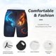 thumbnail image 3 of Balery Red And Blue Fire Dragon C Bañador para hombre, shorts de playa de secado rápido con entrepierna y forro de compresión-Medium, 3 of 6