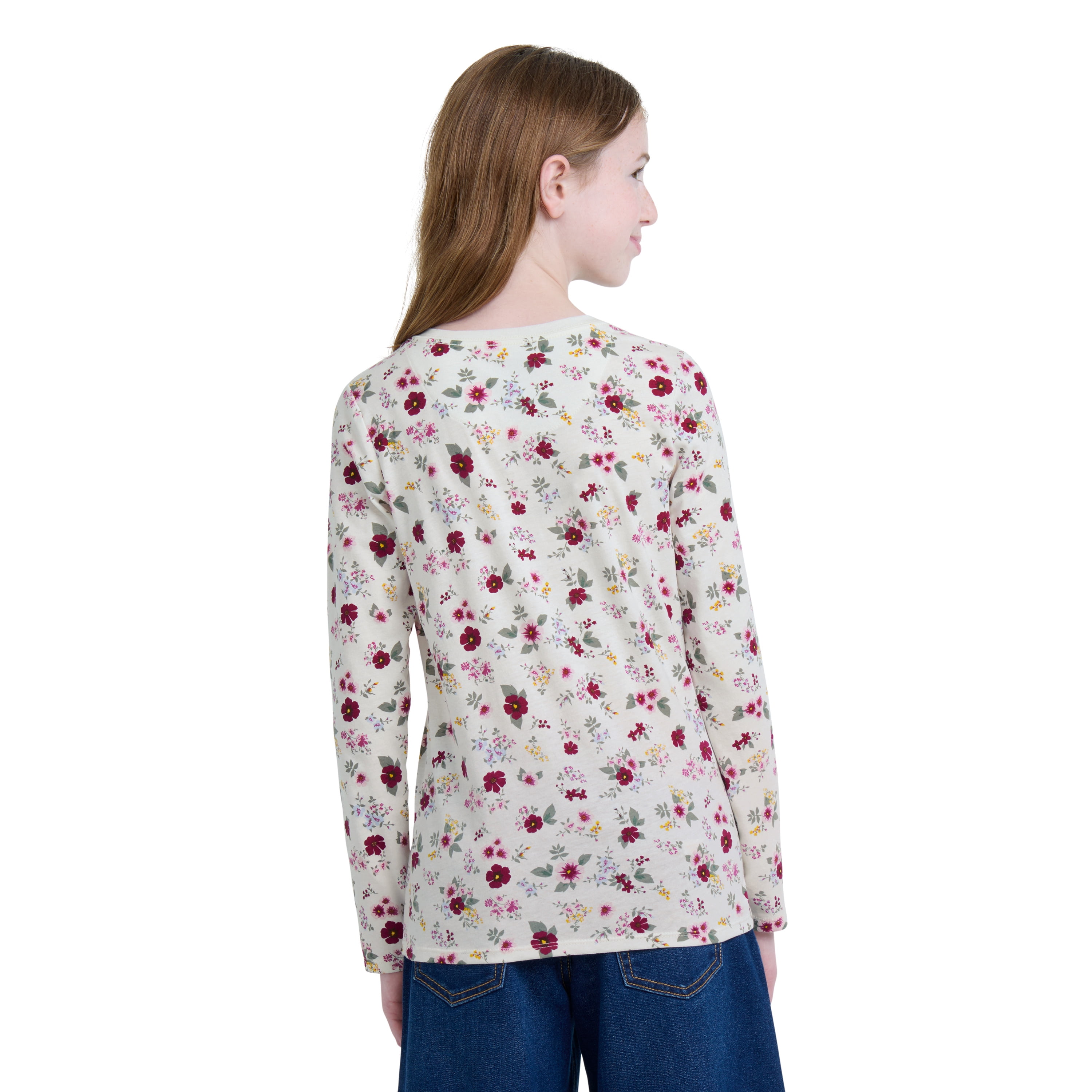 Levi Signature Girls Long Sleeve Graphic Knit Top, Sizes 4-16