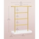 thumbnail image 5 of Organizador de joyas SONGMICS, soporte para pendientes de 4 niveles, blanco y dorado, 5 of 6