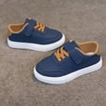 thumbnail image 6 of ZHOGXU Toddler Kids Girls Boys Sneakers Non Slip Flat Sole Soft Sole Solid Color Lightweight Breathable Walking Shoes For Casual Daily Wear,Blue,12-15 Months, 6 of 9