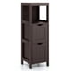 thumbnail image 5 of Costway Armario de Almacenamiento para Baño, Armario de Pie Estrecho con 2 Cajones y 2 Estantes, Organizador de Almacenamiento de 4 Niveles, Mueble Interior para Sala de Estar, Entrada, Marrón, 5 of 5