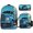 Color-1, variant on Truck Driving at Night 3pcs/Set Bags Laptop Daypack Backpack Lunch Bag Pencil Case