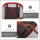 thumbnail image 5 of Cojín lumbar para coche, soporte de cintura, respaldo de silla, almohadilla de cintura reutilizable, cuentas de madera, soporte lumbar para coche, 5 of 7