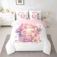thumbnail image 2 of Castle Fairy Kids Teens Cute Sheep Bedding Comforter Set 7 Pieces,Chic Floral Flowers Full Bedding Set Lightweight,Cartoon Farmhouse Animal Fitted Sheet Flat Sheet,Super Cozy Room Decor,Reversible, 2 of 8