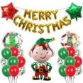 thumbnail image 1 of Globo navideño de pie con forma de Papá Noel, muñeco de nieve, alce, reno, inflable, decoración navideña para niños, Feliz Navidad, 1 of 5