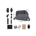 thumbnail image 3 of Bolso Para Hombre Crossbody Bandolera Maletín Moda Casual CIRCULOS negro, 3 of 4