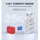 thumbnail image 4 of Cargador CSODINCE USB C de pared de 50 W, paquete de 2, 5 puertos PD+QC 3.0, 4 of 7