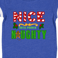 thumbnail image 4 of Inktastic Nice Until Proven Naughty with Holly and Gingerbread Man Boys or Girls Baby Bodysuit, 4 of 5
