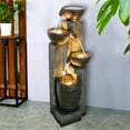 thumbnail image 3 of 4-Tier Pots Outdoor Water Fountain for Garden - Outdoor Waterfall Fountain for Yard, Floor Patio, Backyard and Home Art Dcor, 3 of 16