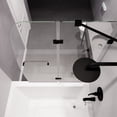 thumbnail image 4 of ANZZI Hinged Tub Door Pacific Series Frameless Glass Shower Door 48 in. x 58 in. Matte Black, 4 of 9