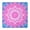 Pink Tie Dye, variant on Pink Tie Dye Lotus Pattern Square Fitted Tablecloth with Elastic Edge,Square Table Cover,Washable Elastic Table Cover for Home Kitchen Party Decor 34"x34"