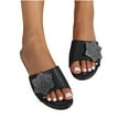 thumbnail image 2 of AXXD Women Black Sandals New Summer Flat Shoes Casual Slip-Toe Sandals Clip Toe, 2 of 8