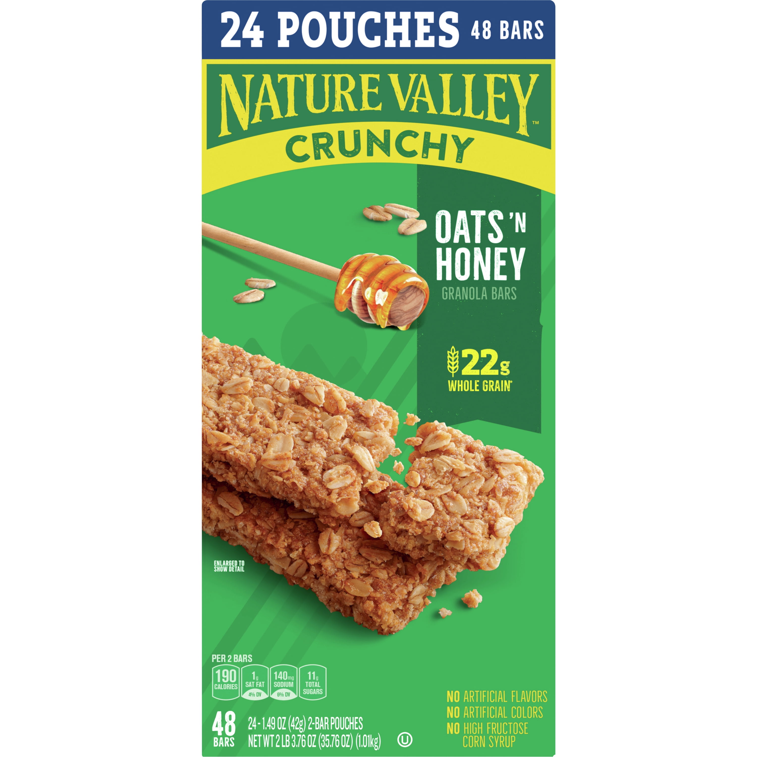 Nature Valley Whole Grain Oats 'n Honey Crunchy Granola Bars Bulk Lunch Box  Snacks, 6 ct / 8.94 oz - Kroger