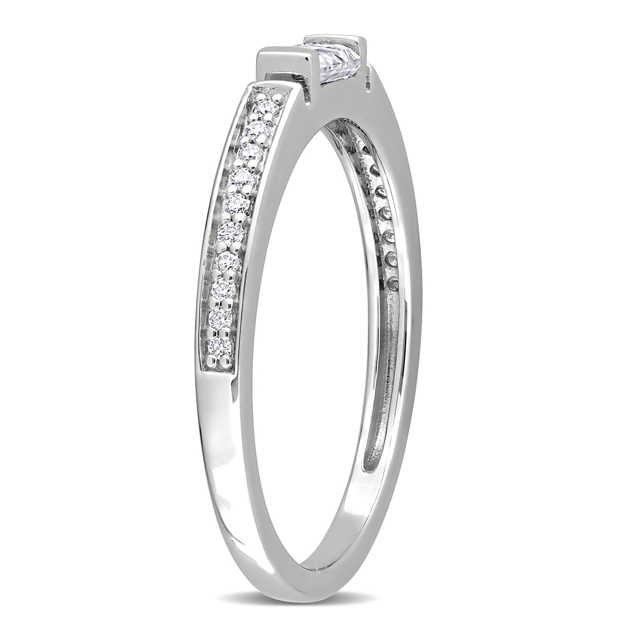 Everly Women's Moissanite Sterling Silver Wedding Ring