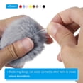 thumbnail image 3 of Uxcell Faux Fur Pom Poms for Hats, Fluffy Soft Fur Poms Balls, Grey 6 pack, 3 of 6