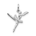 thumbnail image 1 of 14k White Gold Polished 3-Dimensional Ballerina Charm, 1 of 3