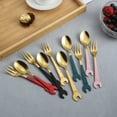 thumbnail image 2 of 1 Set Dessert Scoop Comfortable Grip Anti-rust Stainless Steel Spanner Spoon Home Supply, 2 of 7