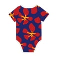 thumbnail image 6 of Rocae Red Floral for Baby Cotton Short-Sleeve Bodysuits for Unisex Onesies Bodysuit-6 Months, 6 of 7
