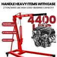 thumbnail image 4 of Hydraulic Engine Crane, 2T Durable Steel Frame, Swivel Casters, Engine Hoist, Heavy Duty Engine Lifter, Agricultural Machine, Marine Repair, 4 of 9