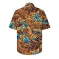thumbnail image 4 of Njoeus Hawaiian Shirt for Men Tropical Pattern Beach Shirt Casual Big & Tall Button Up Shirts for Men Hawaii Vacation Summer Clothes 2X 3X 4X Clearance Khaki, 4 of 5