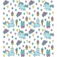 thumbnail image 7 of Ambesonne Unicorn Cat Duvet Cover Set, Girls Pattern with Hearts Stars Flowers Ice Cream Funny, Decorative 3 Piece Bedding Set with 2 Pillow Shams, Queen Size, Blue, 7 of 7