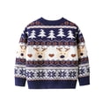 thumbnail image 4 of Children's Christmas Sweater Holiday Boys Girls Toddler Knitted Sweater Winter Xmas Crewneck Pullover 1-6 Years, 4 of 9