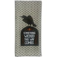 thumbnail image 6 of Set of 6, 100% Cotton Halloween Kitchen Towels, Haunted House, Heebies Jeebies, Something Wicked This Way Comes Size: 15” x 25”., 6 of 7