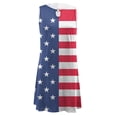 thumbnail image 3 of WILLBEST Robe d'Été Jour de l'Indépendance pour Femmes 4 Juillet Imprimée Boho pour Femmes Robe d'Été Décontractée Col Rond Sans Manches Robe de Plage Robe S, 3 of 3