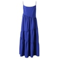 thumbnail image 7 of Women Summer Casual Loose Dress Spaghetti Strap Beach Cover Up Long Maxi Dresses Summery Dresses High Low Dresses Evening Dresses for Fall Long Sleeve Maxi Dresses for Women Women Long Dress Dress, 7 of 7
