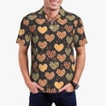 thumbnail image 2 of Balery Heart Printed Men’s Short Sleeve Polo Shirt, Midweight Men's Shirt,Golf Polo shirts -X-Large, 2 of 8
