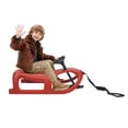 thumbnail image 3 of Red Snow Racer Sled for Kids, Winter Sport Ski Sled Slider Board with Steering Wheel & Footrest, 220 lbs Capacity Snow Sled for Kids, Teenagers, Adult, 3 of 16