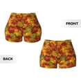 thumbnail image 5 of Lsque Vintage maple leaf autumn Pattern High Waisted Biker Shorts for Women-Tummy Control Fitness Athletic Workout Running Yoga Gym Shorts,Moisture-Wicking-Medium, 5 of 9
