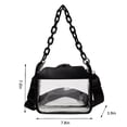 thumbnail image 2 of Bolsa de viaje con cadena, bolsa de moda para las axilas, portátil transparente para vacaciones de fin de semana, 2 of 9
