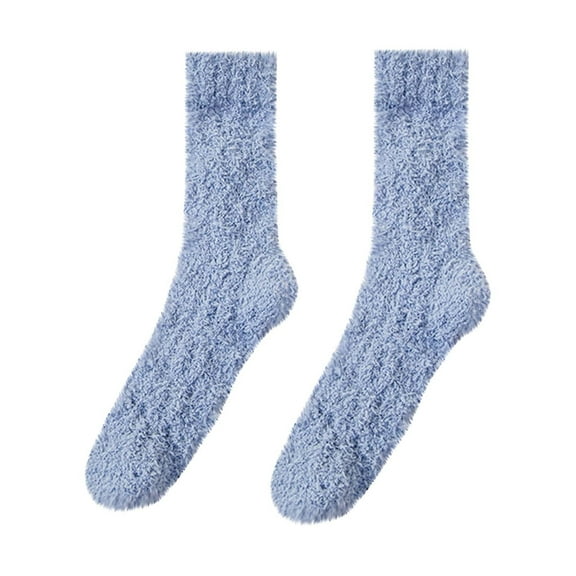 LckLvx Winter Fuzzy Socks for Women Fleece Mid Tube Sleeping Socks Thick Warm Fuzzy Home Socks