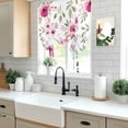 thumbnail image 5 of Pink Roses Tie Up Curtains for Windows, Adjustable Balloon Window Shades, Romantic Flowers Leaves Vintage Country Kitchen Window Treatments Adjustable Roll Up Curtain for Basement/Nursery 52"x45", 5 of 8