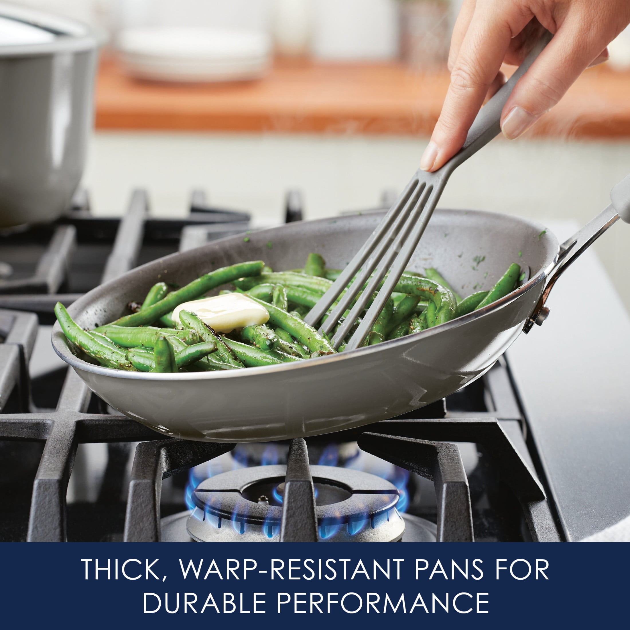 Rachael Ray Cook + Create Aluminum Nonstick Frying Pan, 10 inch, Gray