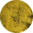 thumbnail image 1 of Ahgly Company Indoor Round Oriental Yellow Industrial Area Rugs, 8' Round, 1 of 4