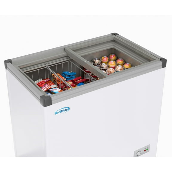 33 In. Flat Top Ice Cream Display Freezer - 7 cu ft