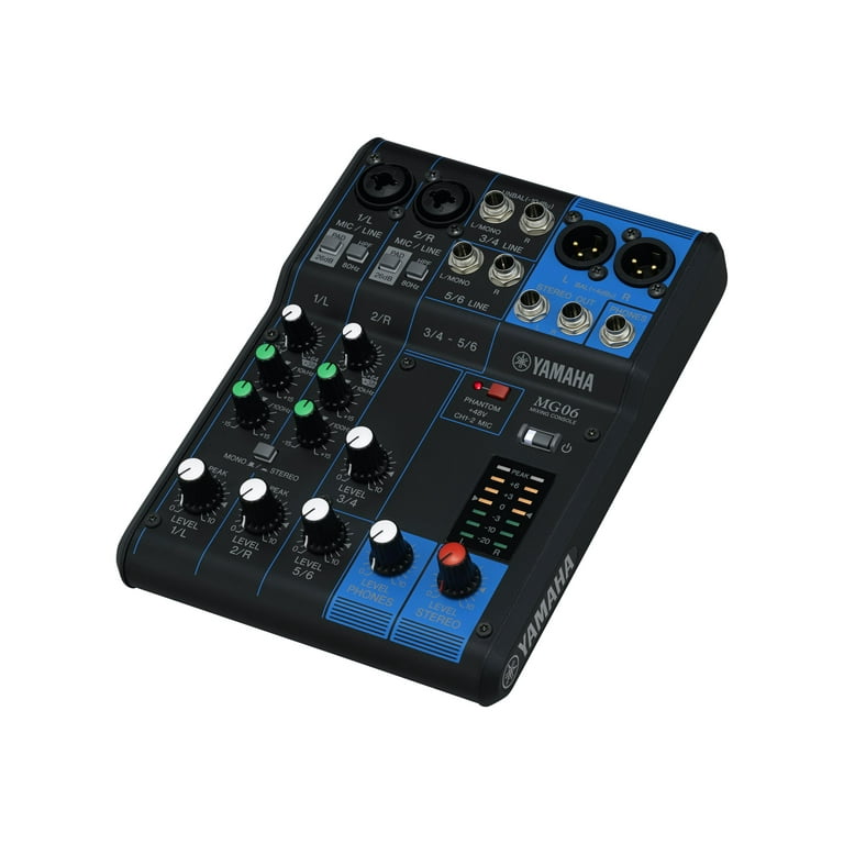 etiket pint Produktiv Yamaha MG06 - Analog mixer - 6-channel - Walmart.com