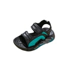 thumbnail image 2 of Kids Summer Beach Sandals, Boys Girls Open Toe Sandals, Toddler Boys Sandals Girls Adjustable Double Back Strap Water Shoes Non Slip Soft Soled Comfortable Beach Sandals, Green 22/4.5C, 2 of 5