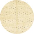 thumbnail image 1 of Ahgly Company Indoor Round Abstract Brown Gold Solid Area Rugs, 8' Round, 1 of 6