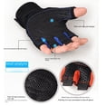 thumbnail image 4 of Guantes de fitness de medio dedo para hombres y mujeres, guantes de levantamiento de pesas con mancuernas y muñecas largas, equipo de entrenamiento, guantes transpirables para montar al aire libre, 4 of 5