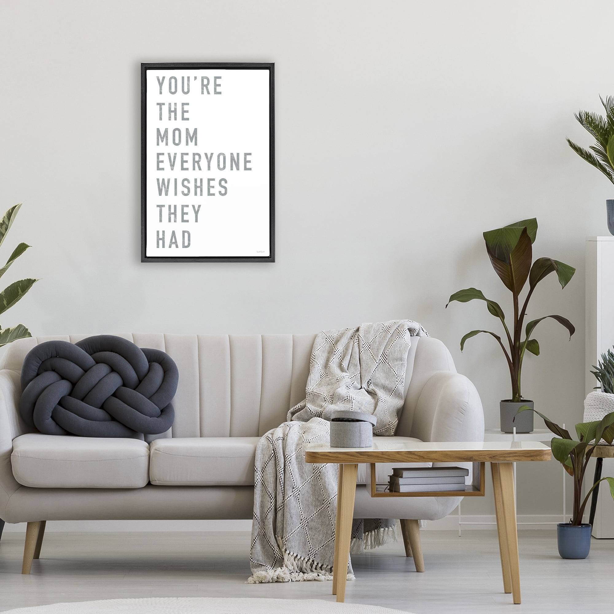 Stupell Industries Mother Appreciation Quote Black Framed Floater Canvas Wall Art, design by Elizabeth Tyndall